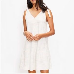 Loft bow strap flounce dress